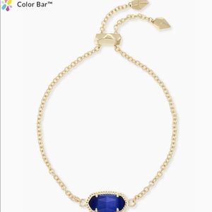 Kendra Scott Elaina adjustable chain bracelet in cobalt cats eye
